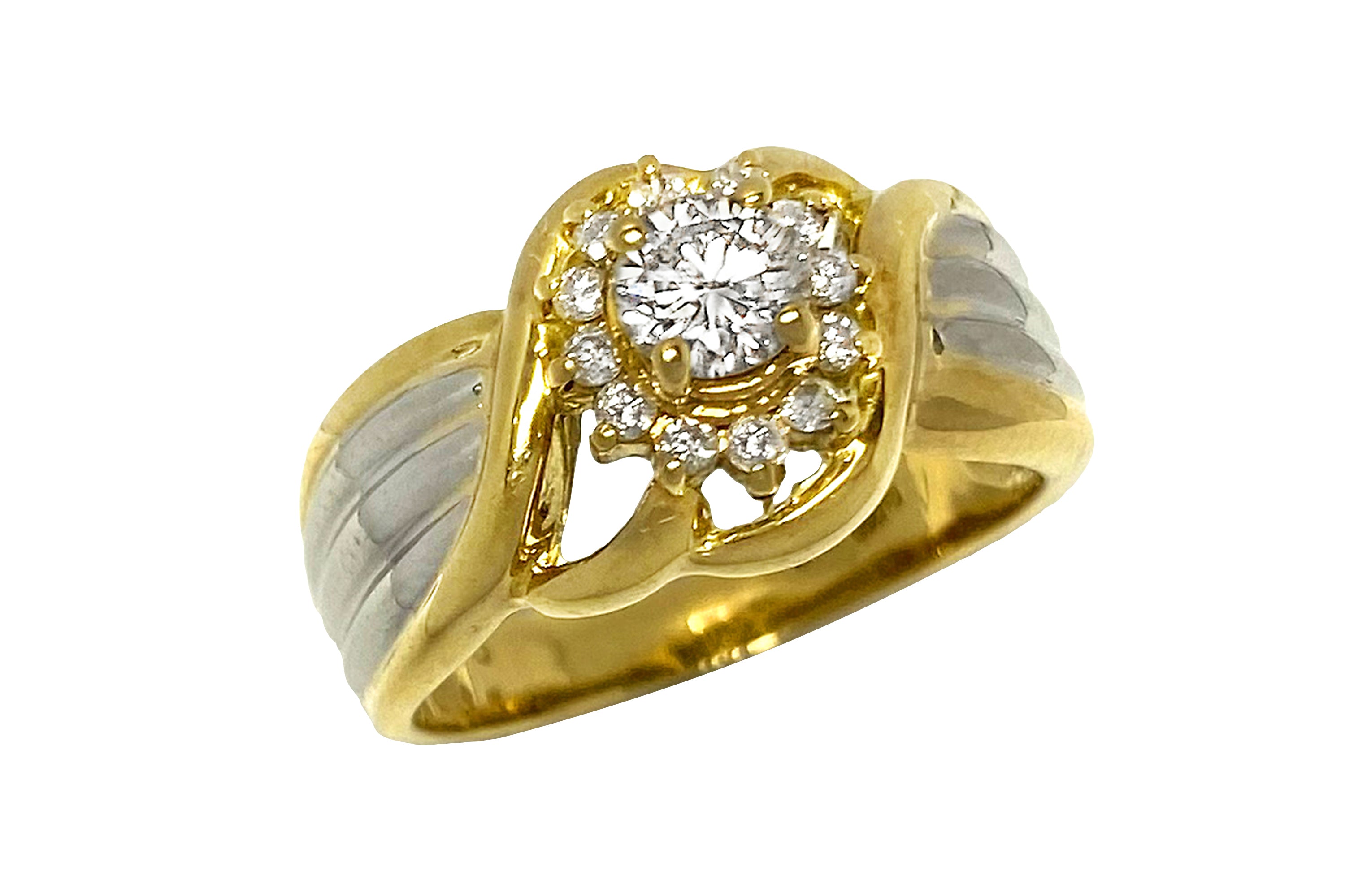 Diamond K18/Pt900ダイヤモンドリング (NO.62302) – JEX宝石ギャラリー