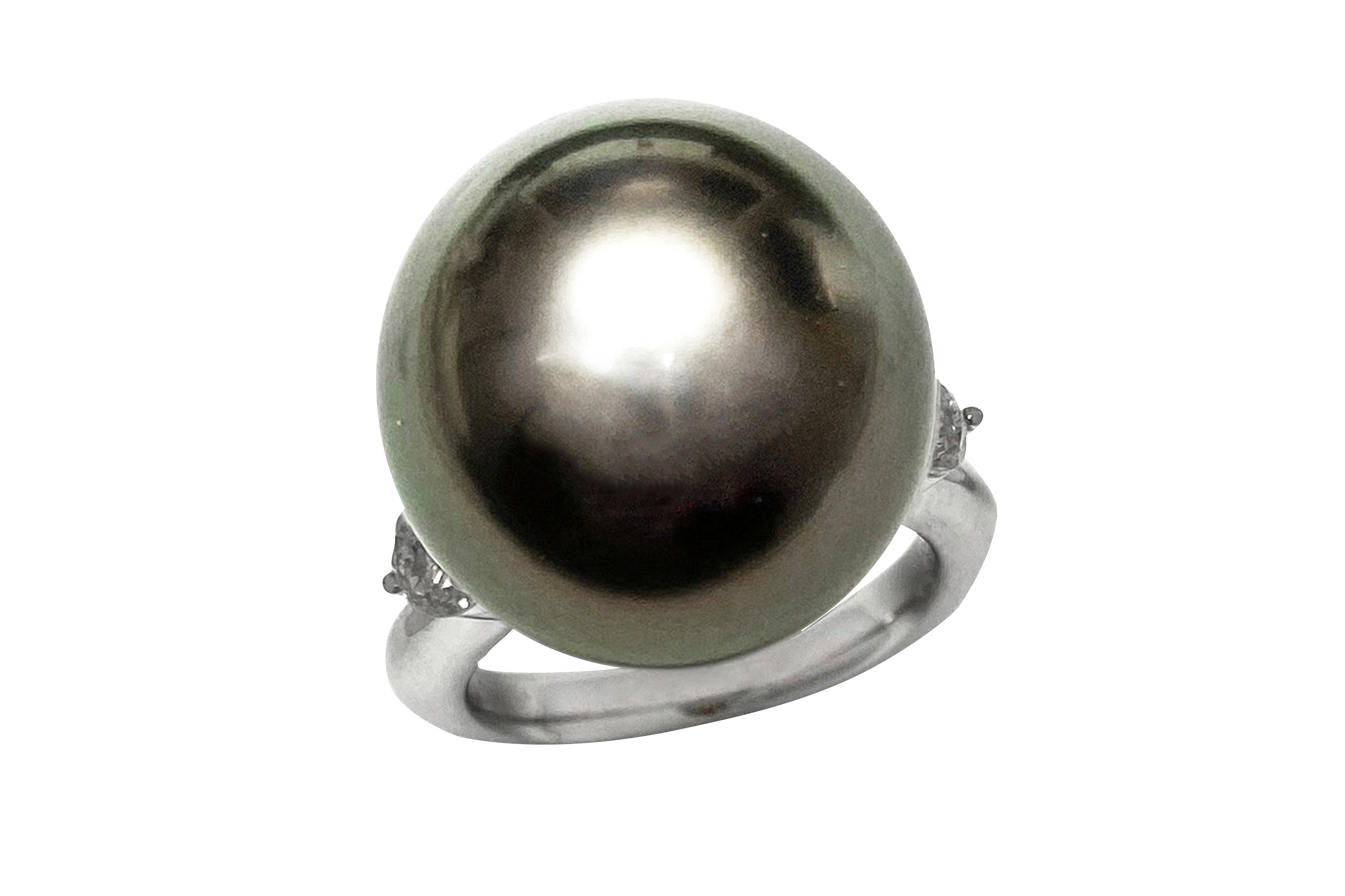 Black Pearl Pt900黒蝶パール ダイヤモンドリング (NO.62350) – JEX