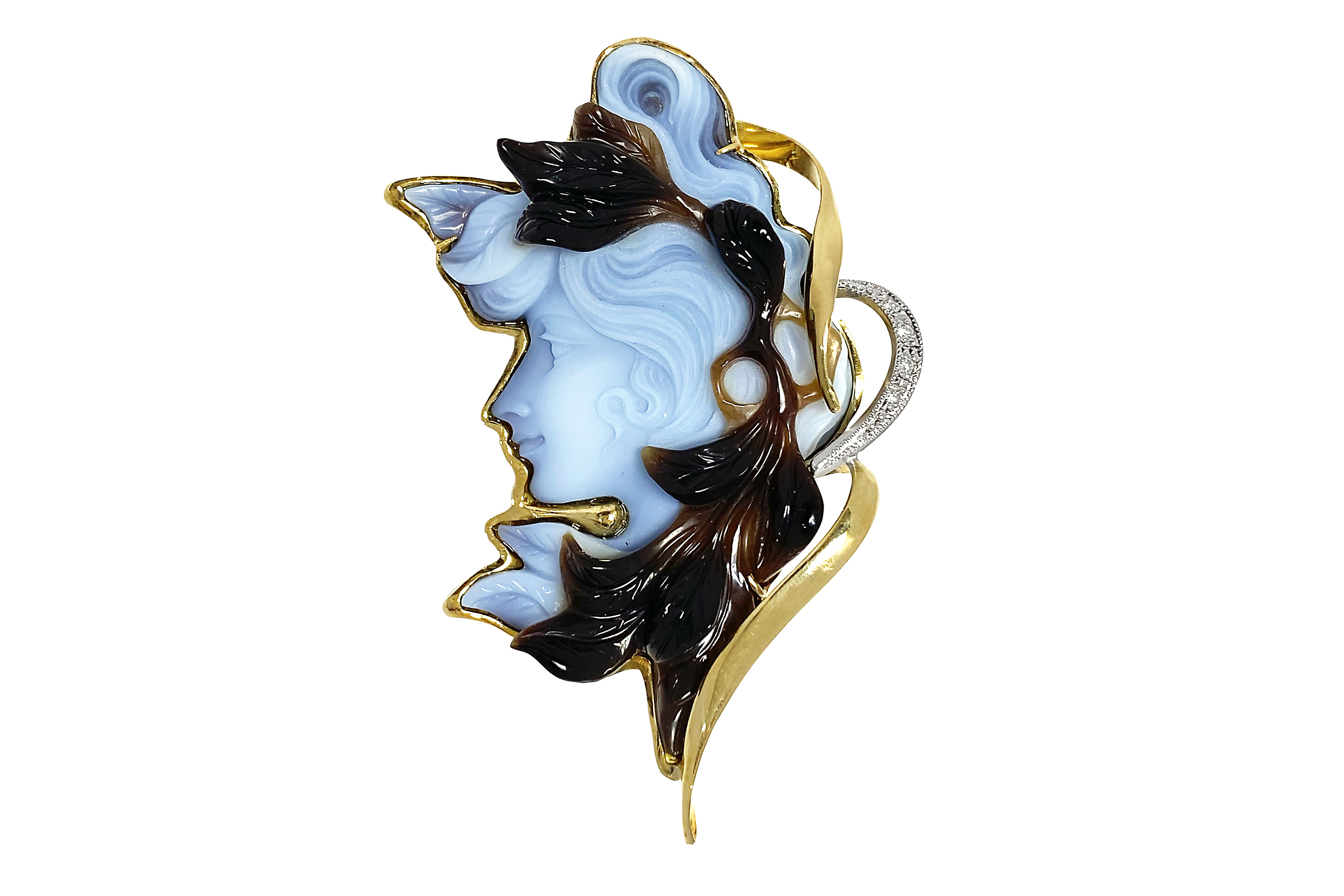 Susanne Ostgen【スザンナ オスティジェーン】K18/WGストーンカメオ