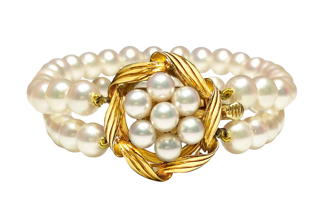 MIKIMOTO　ミキモト　パール付きブレスレット　K14　アコヤ真珠　ゴールド MIKIMOTO 【ミキモト】K14アコヤパールブレスレット (NO.62423) – JEX