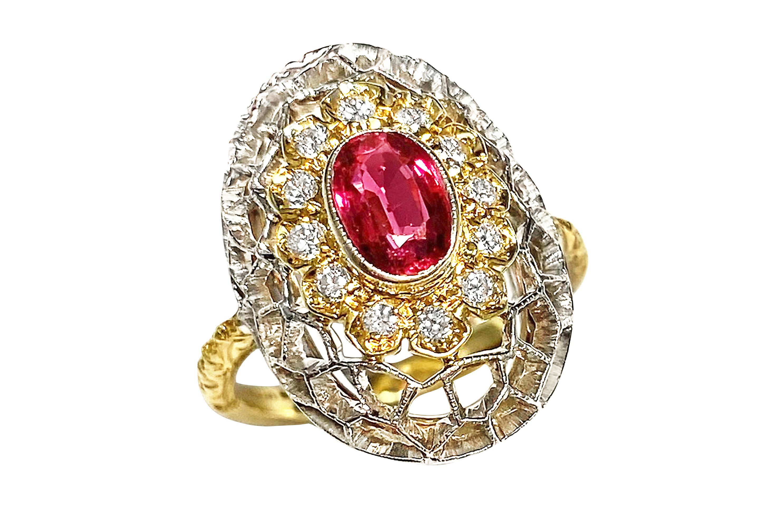 Ruby K18/WGルビー ダイヤモンドリング (NO.62551) – JEX宝石