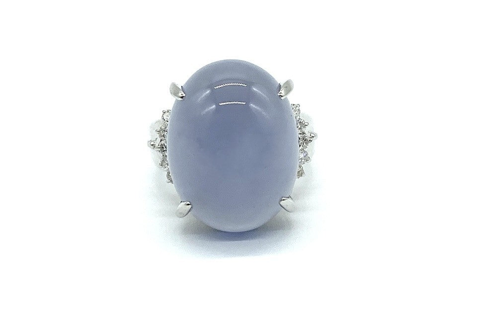 Chalcedony K18WGカルセドニー ダイヤモンドリング (NO.49763) – JEX