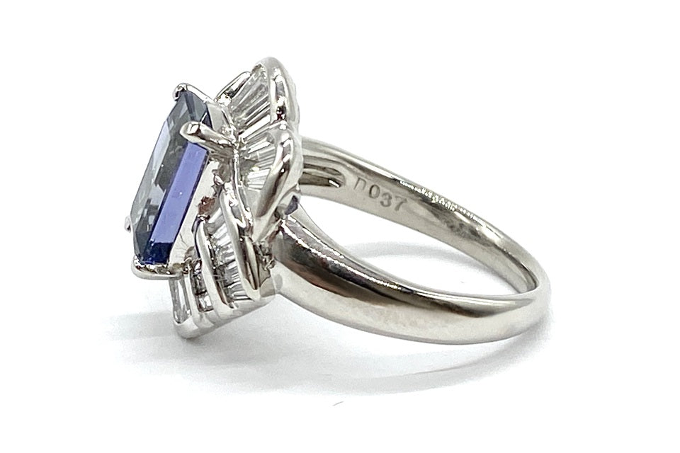 Tanzanite Pt900タンザナイト ダイヤモンドリング (NO.48559)