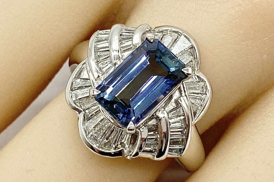 Tanzanite Pt900タンザナイト ダイヤモンドリング (NO.48559)