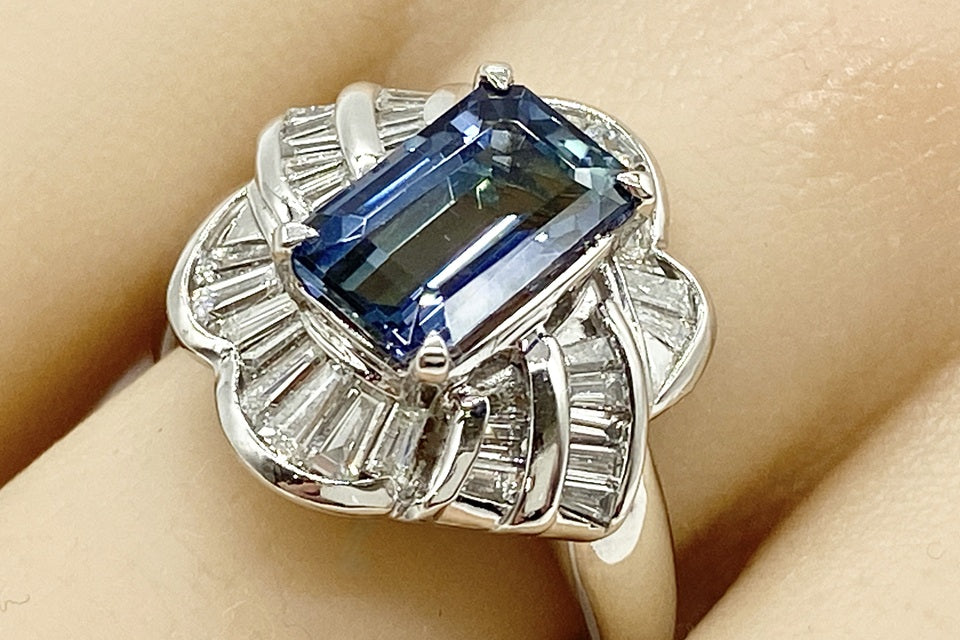 Tanzanite Pt900タンザナイト ダイヤモンドリング (NO.48559)