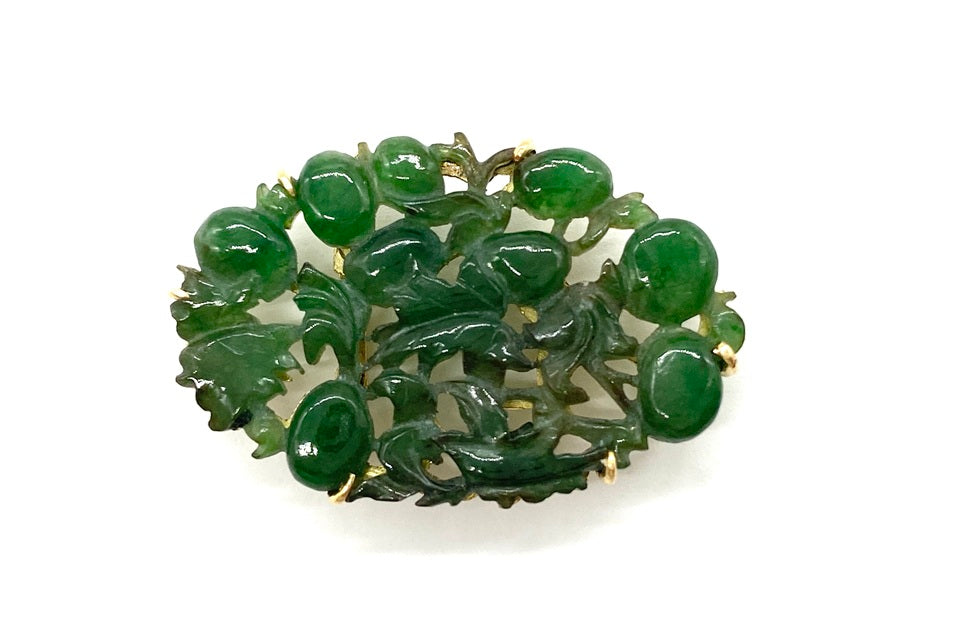 Jadeite K18翡翠帯留 (NO.305617) – JEX宝石ギャラリーオンラインショップ