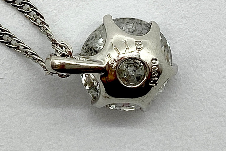 Diamond Pt900/850(NC)ダイヤモンドペンダント (NO.128704)