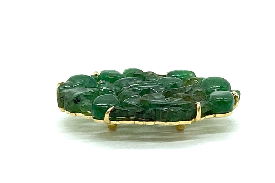 Jadeite K18翡翠帯留 (NO.305617) – JEX宝石ギャラリーオンラインショップ