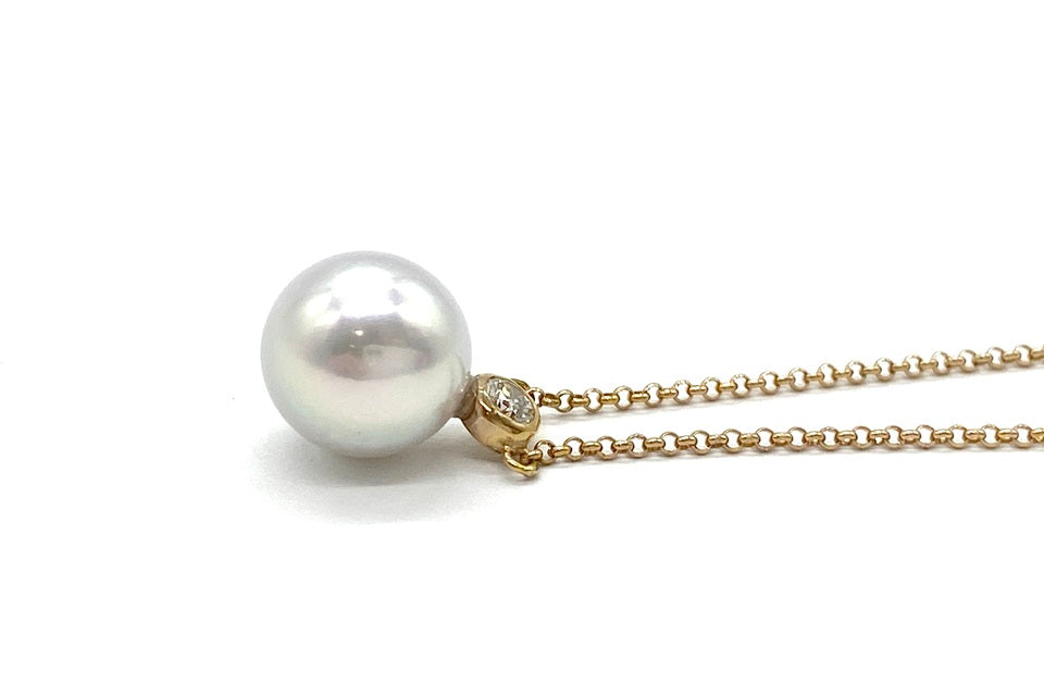 Akoya Pearl K18アコヤパール ダイヤモンドペンダント(NO.50236)