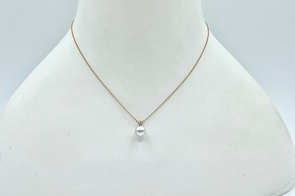 Akoya Pearl K18アコヤパール ダイヤモンドペンダント(NO.50236)
