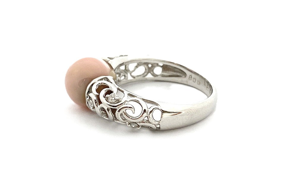 Conch Pearl Pt900コンクパール ダイヤモンドリング (NO.124177) – JEX 