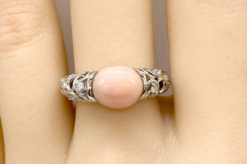 Conch Pearl Pt900コンクパール ダイヤモンドリング (NO.124177) – JEX