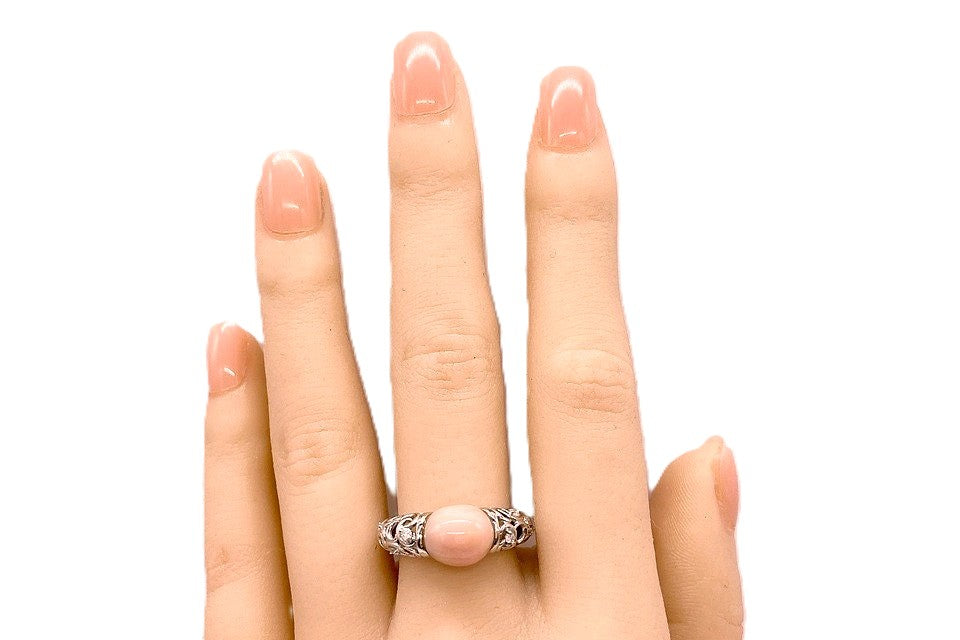 Conch Pearl Pt900コンクパール ダイヤモンドリング (NO.124177) – JEX 