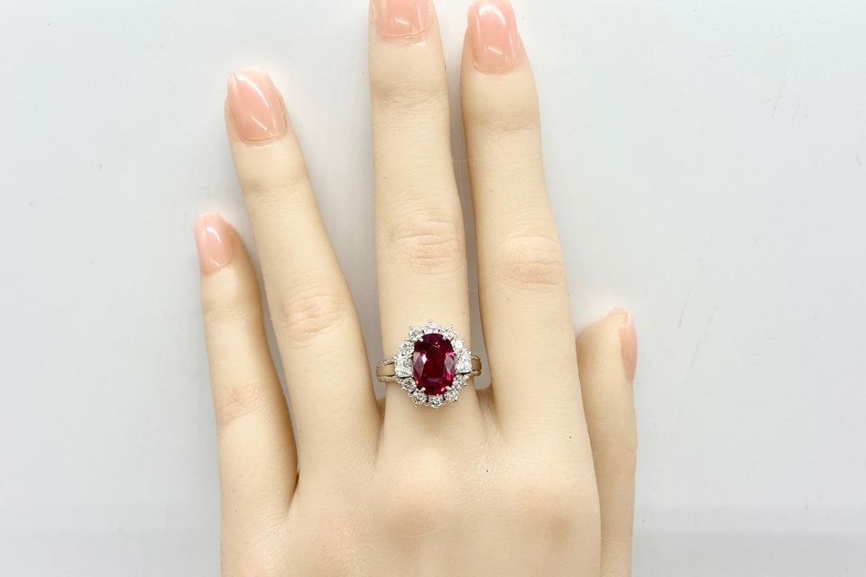 Ruby Pt900ルビー ダイヤモンドリング (No.126202) – JEX宝石