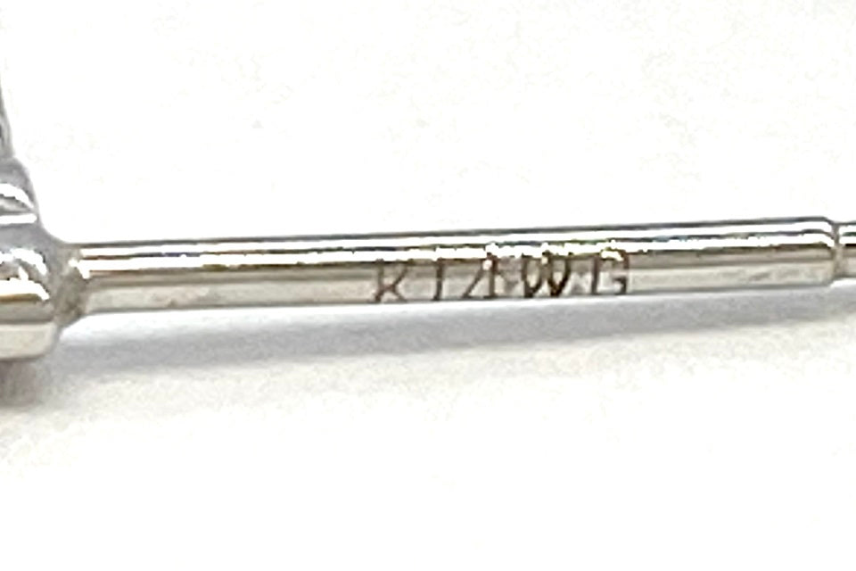 Brown Diamond K18WGブラウン/カラーレスダイヤモンドピアス (NO.127672)