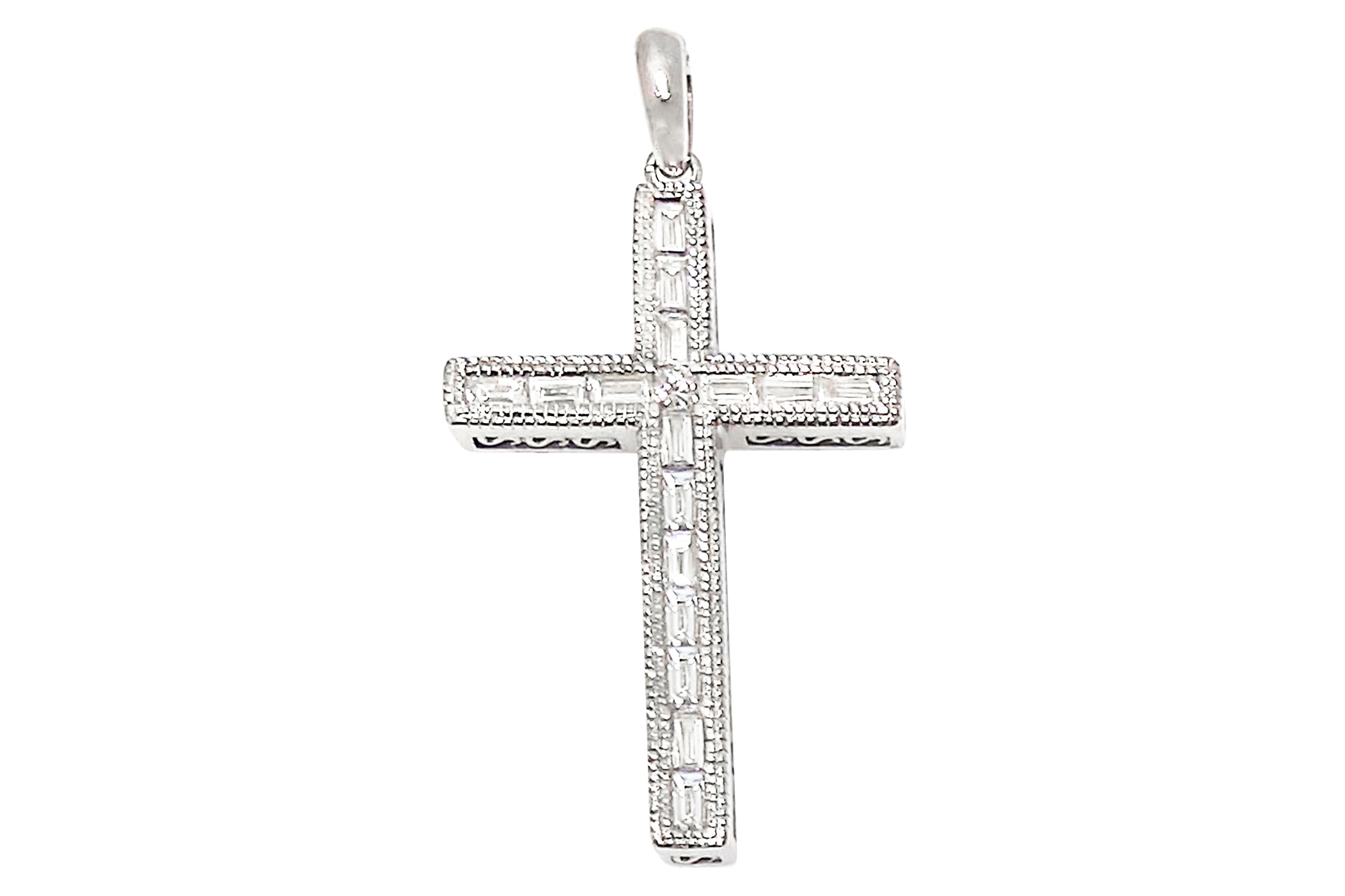 ダイヤモンド□ペントップ Diamond K18WGダイヤモンドペントップ (NO.127742) – JEX宝石