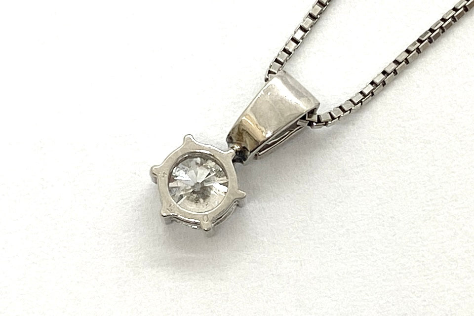 Diamond Pt900/850（NC)ダイヤモンドペンダント (NO.127906)