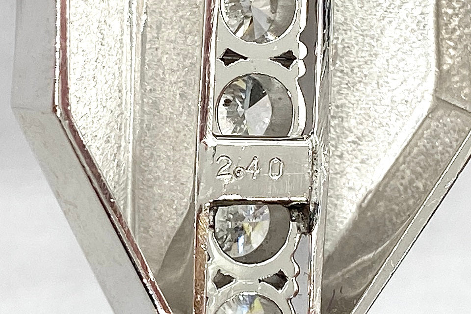 Diamond K14WGダイヤモンドネックレス(NO.127979-B)