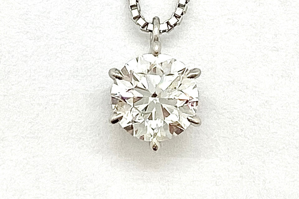 Diamond Pt900/850ダイヤモンドペンダント (NO.128005)