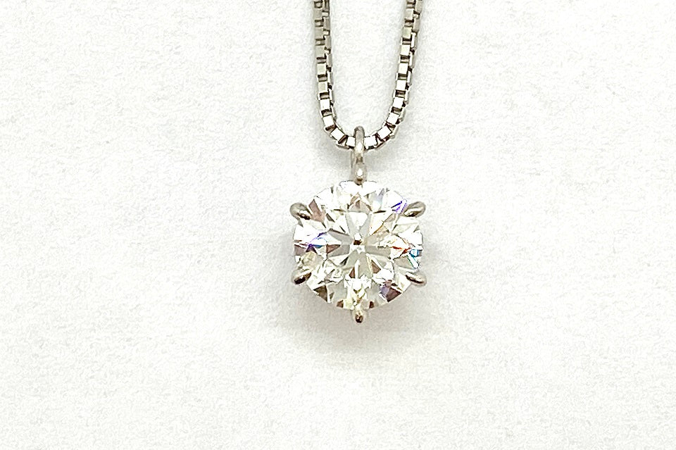 Diamond Pt900/850ダイヤモンドペンダント (NO.128005)