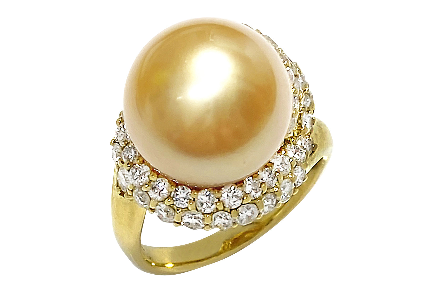 Golden Pearl K18ゴールデンパール ダイヤモンドリング (NO.128263 ...