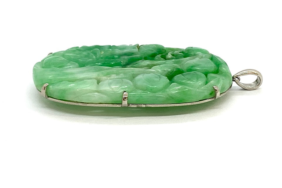 Jadeite Pt翡翠ペントップ兼帯留 (NO.128278) – JEX宝石ギャラリーオンラインショップ