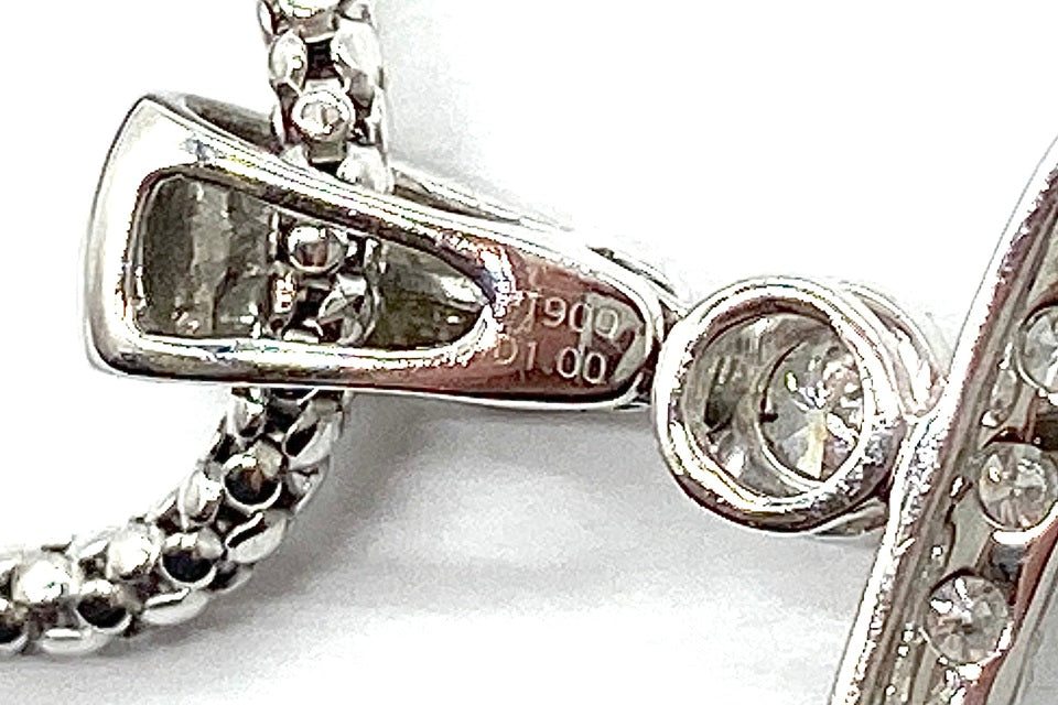 Diamond Pt900/K18WG(NC)ダイヤモンドペンダント (NO.128501)