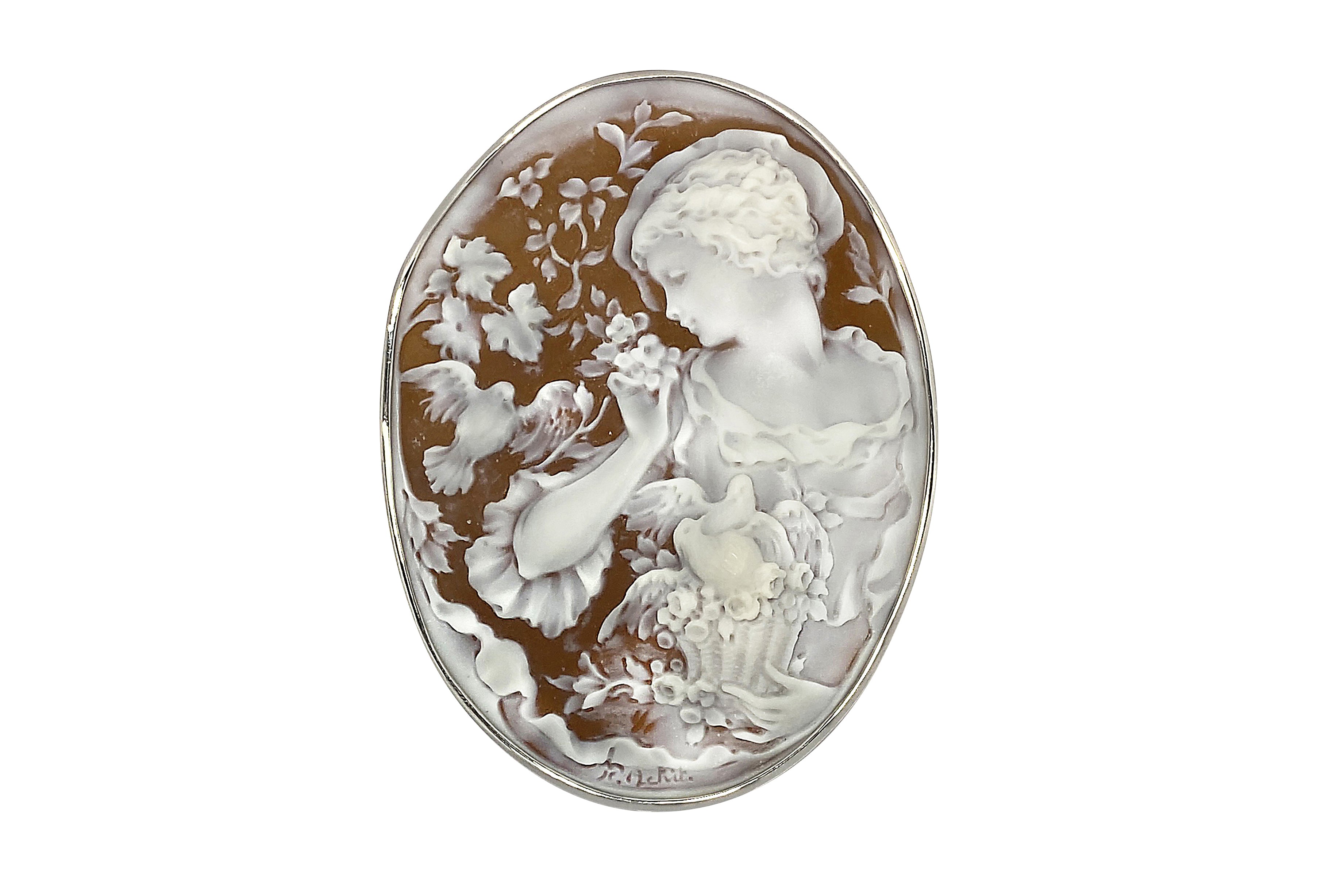 カメオブローチ　CANOVA made in ITALY Shell Cameo Brooch (Pendant Top) | BX00975 – 大阪心斎橋 宝寿