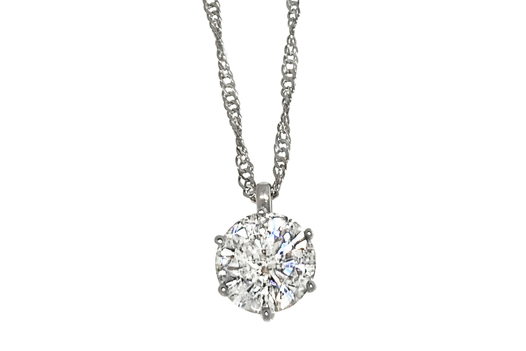 Diamond Pt900/850(NC)ダイヤモンドペンダント (NO.128704)