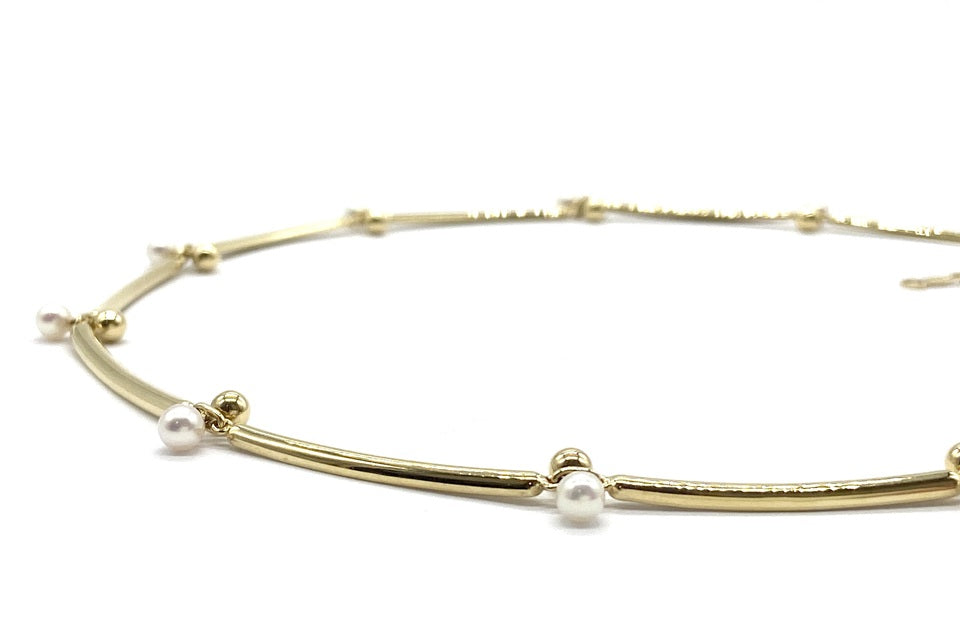 MIKIMOTO 【ミキモト】K18アコヤパールネックレス (NO.128766-B)