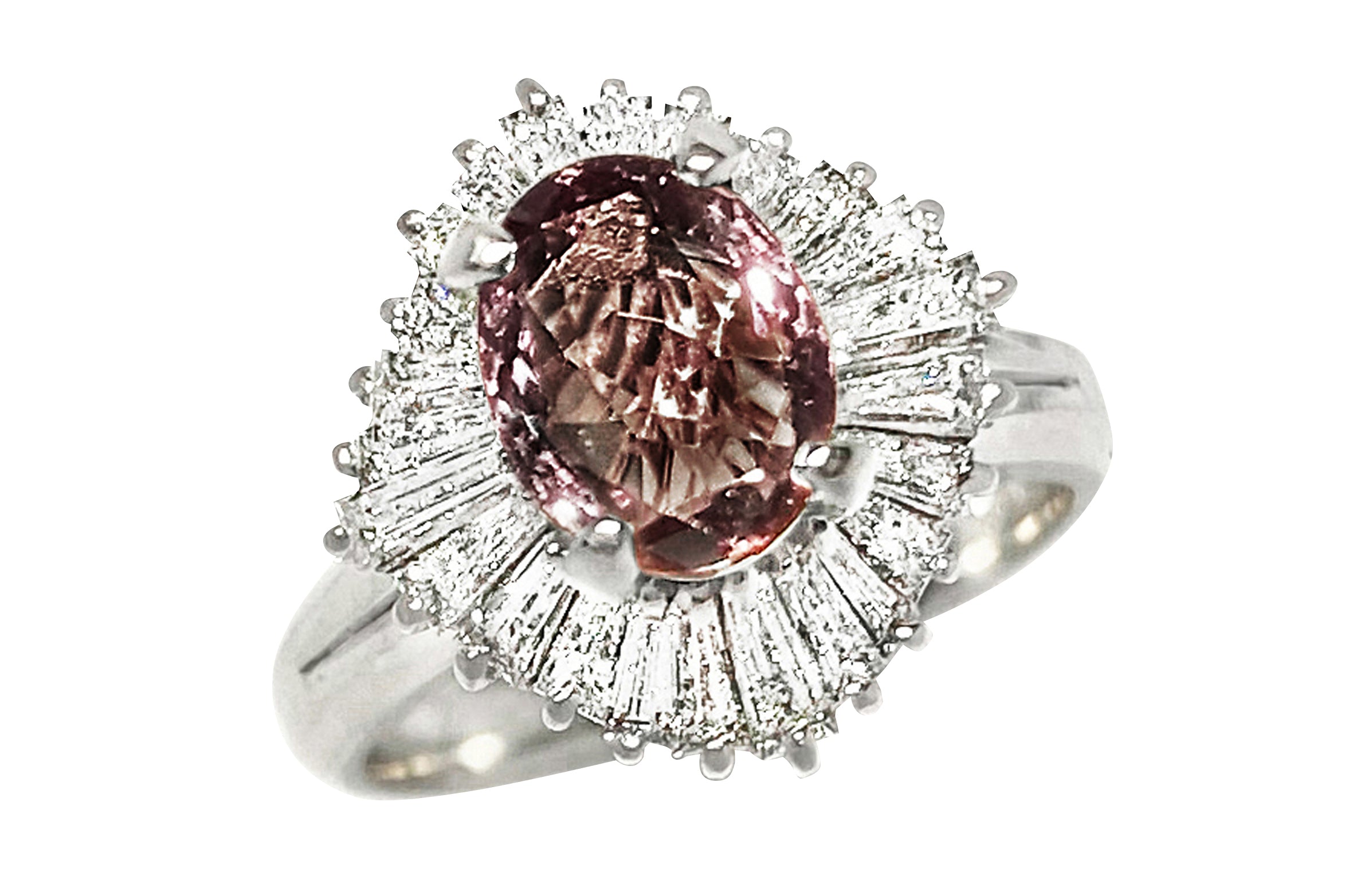 Alexandrite Pt900アレキサンドライト ダイヤモンドリング (NO