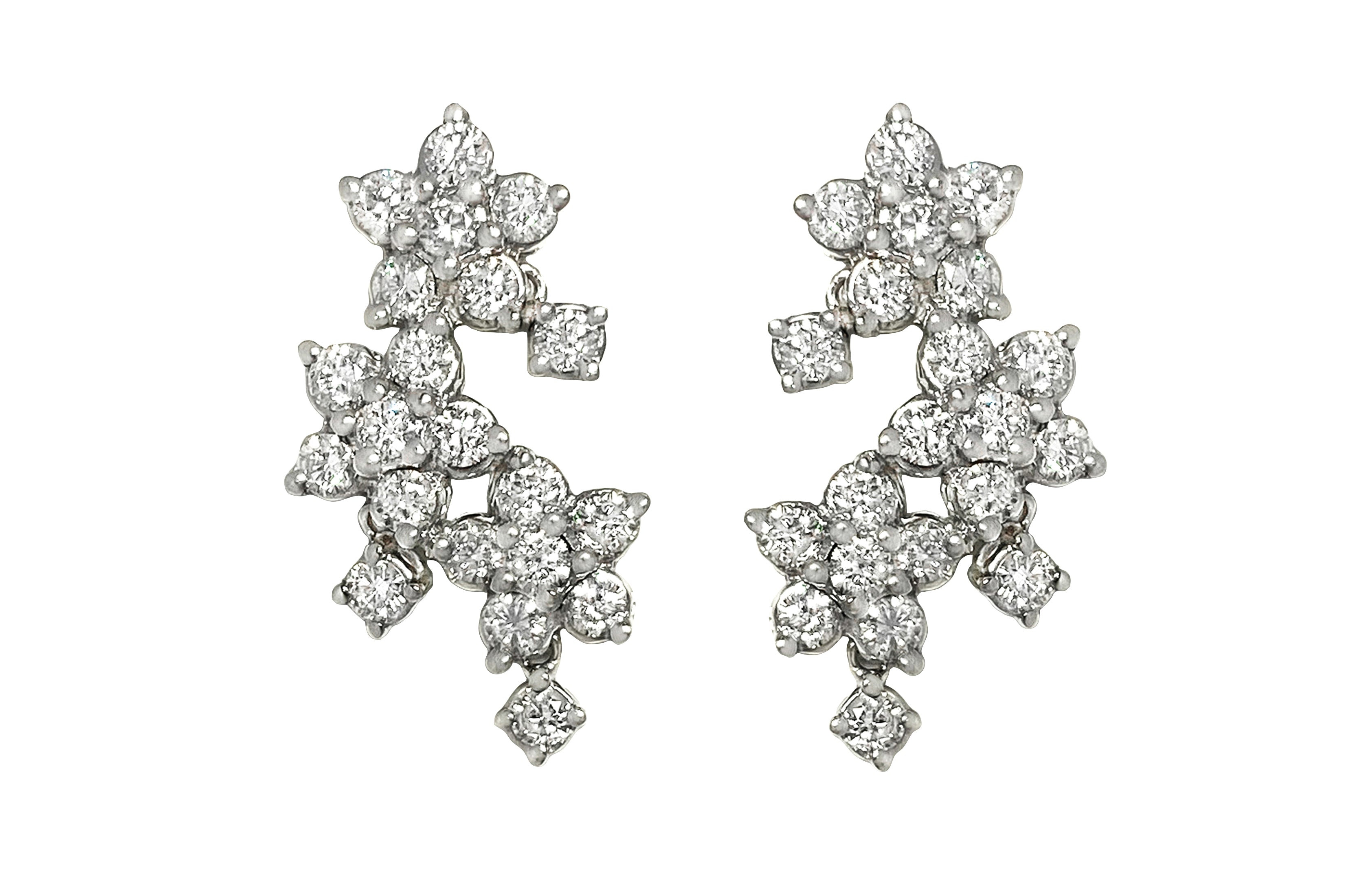 Diamond K18WGダイヤモンドピアス (NO.128892) – JEX宝石ギャラリー