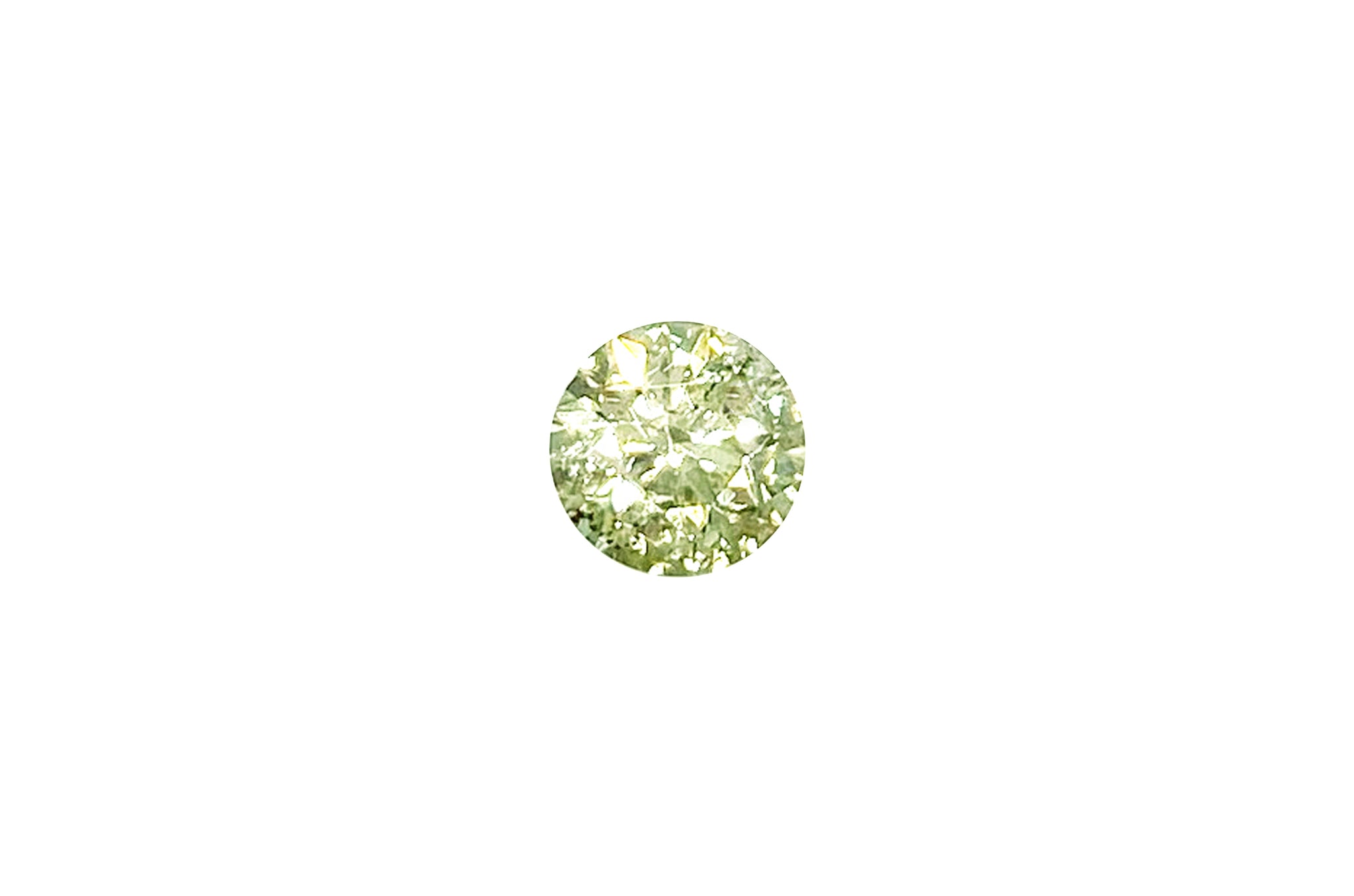 Green Diamondグリーンダイヤモンドルース　FANCY GRAYISH YELLOWISH GREEN (NO.128913)