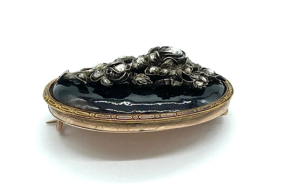 Brown Diamond K9ブラウンダイヤモンド エナメルブローチ (NO.128928)