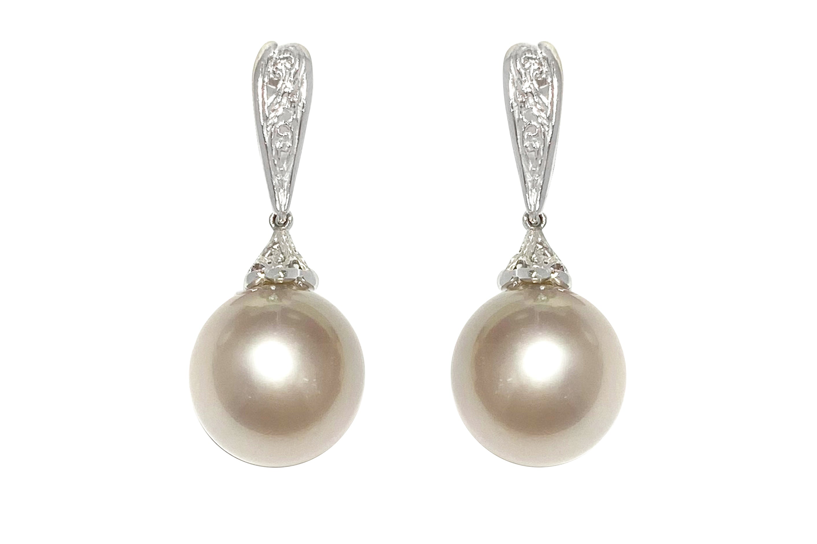 South Sea Pearl K14WG白蝶パールイヤリング (NO.128947) – JEX宝石