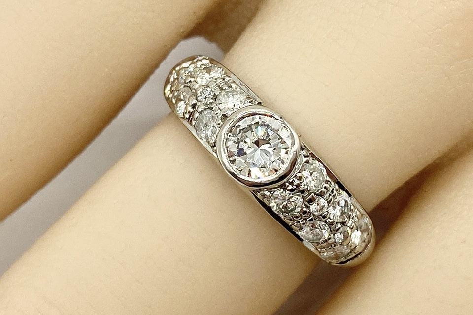 Diamond Pt900ダイヤモンドリング (NO.128953)