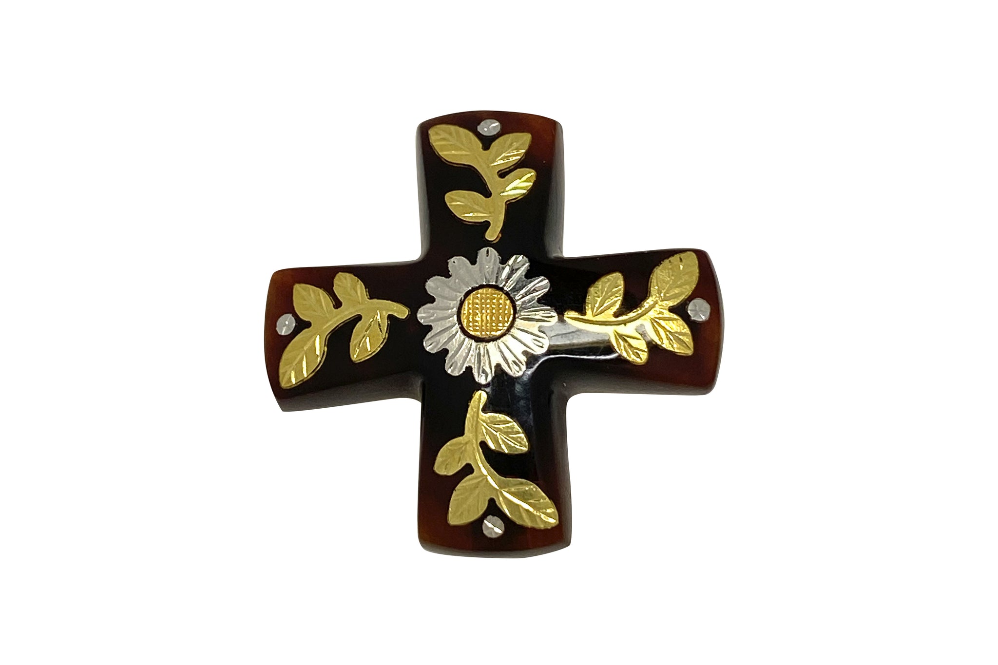 【塩島敏彦】K18べっ甲ピクウェペントップ兼ブローチ (NO.128992)