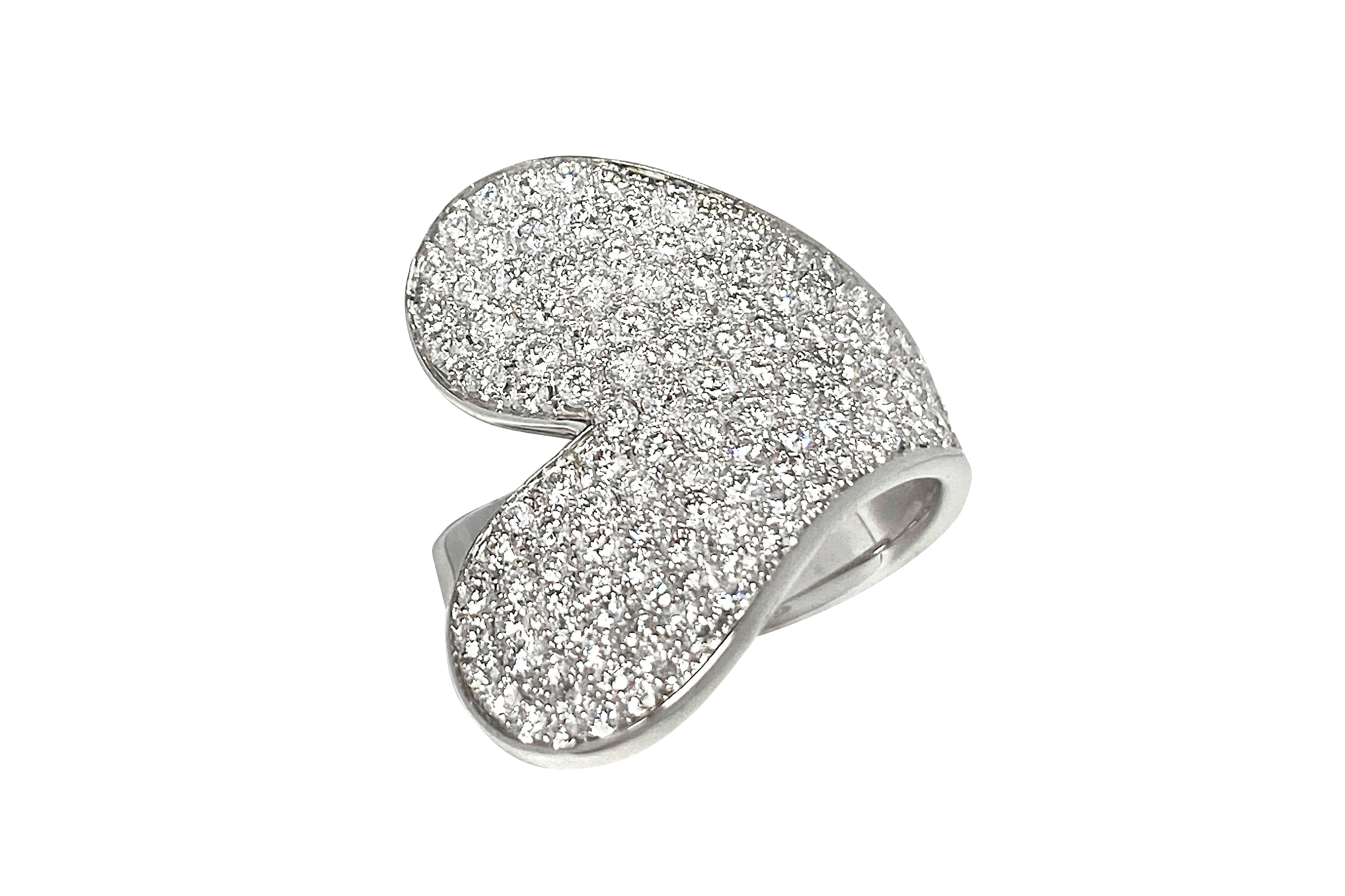 K18WGダイヤモンドリング証明書あり Diamond K18WGダイヤモンドリング