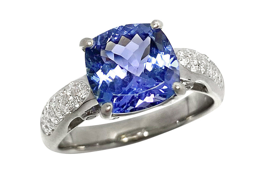 PT900WG タンザナイト ダイアモンドリング #11 Tanzanite Pt900タンザナイト ダイヤモンドリング (NO.129212) – JEX