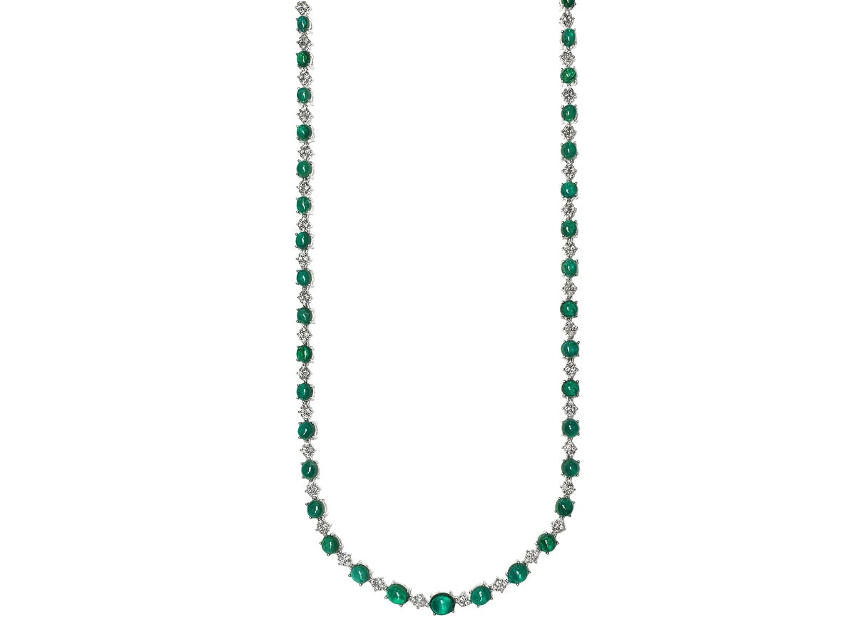 Emerald K18WGエメラルド ダイヤモンドネックレス (NO.129269) – JEX