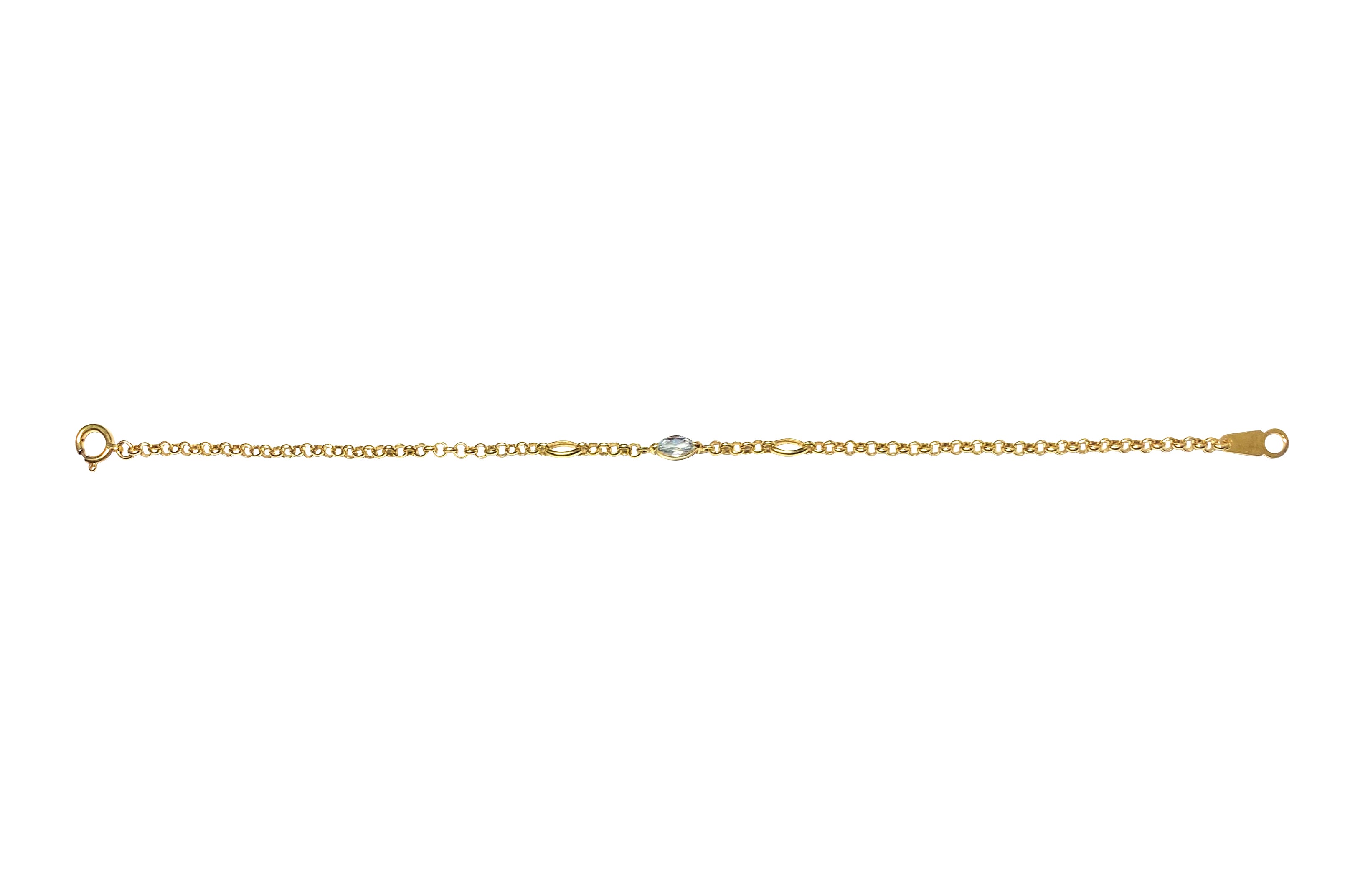 Aquamarine K18アクアマリンブレスレット (NO.129301) – JEX宝石