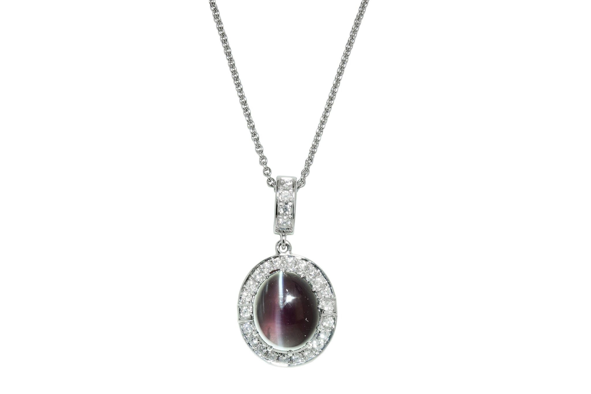 Alexandrite Cat's Eye Pt900/850(NC)アレキサンドライトキャッツアイ