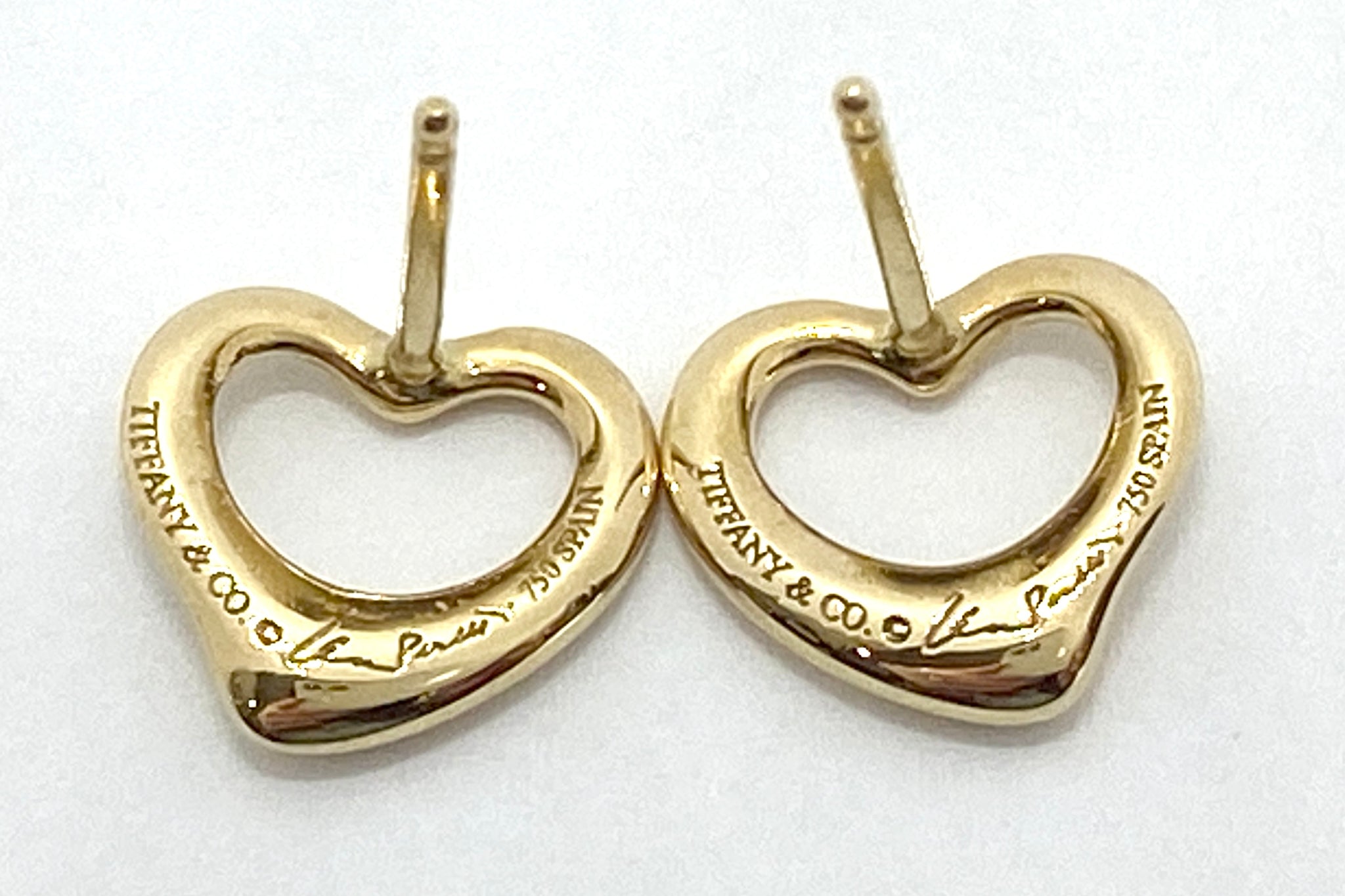 ジュエリーマキK18オープンハートスタッドピアス TIFFANY & CO. 【ティファニー】オープンハートK18ピアス (NO.62360