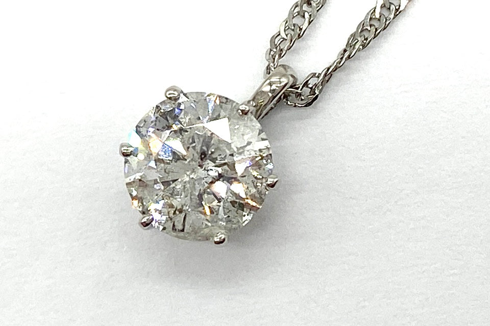 Diamond Pt900/850(NC)ダイヤモンドペンダント (NO.128704)