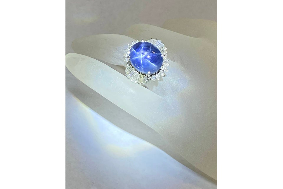 Star Sapphire Pmスターサファイヤ ダイヤモンドリング(No. 8676