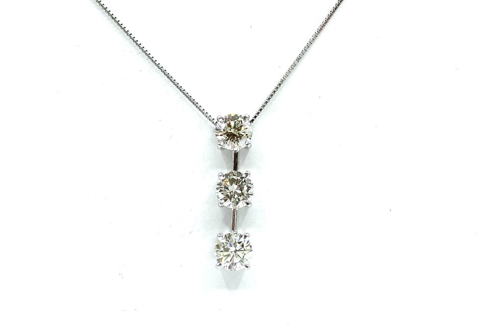 Yellow Diamond Pt900/850(NC)イエローダイヤモンドペンダント (NO.305224)