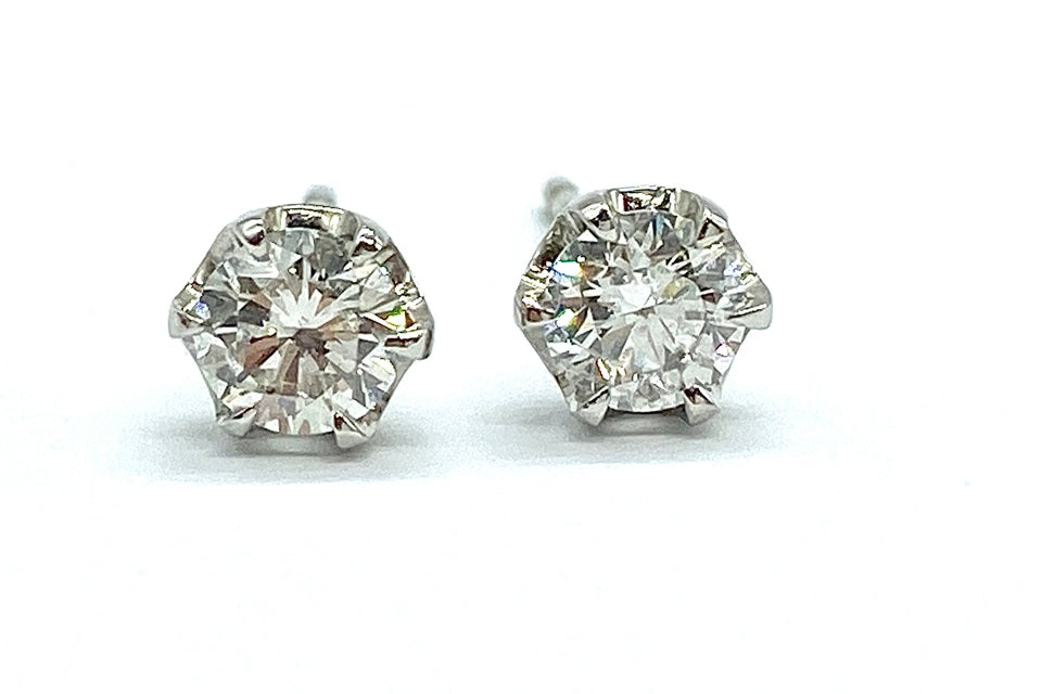 Diamond Pt900ダイヤモンドピアス (NO.128654)