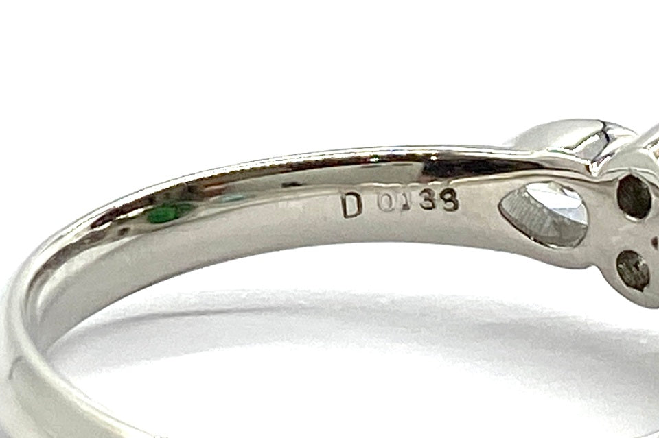 Demantoid Garnet　Pt900デマントイドガーネット パライバトルマリン ダイヤモンドリング(NO.128669-B)