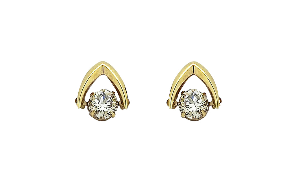 Brown Diamond K18PGブラウンダイヤモンドピアス (NO.303196)