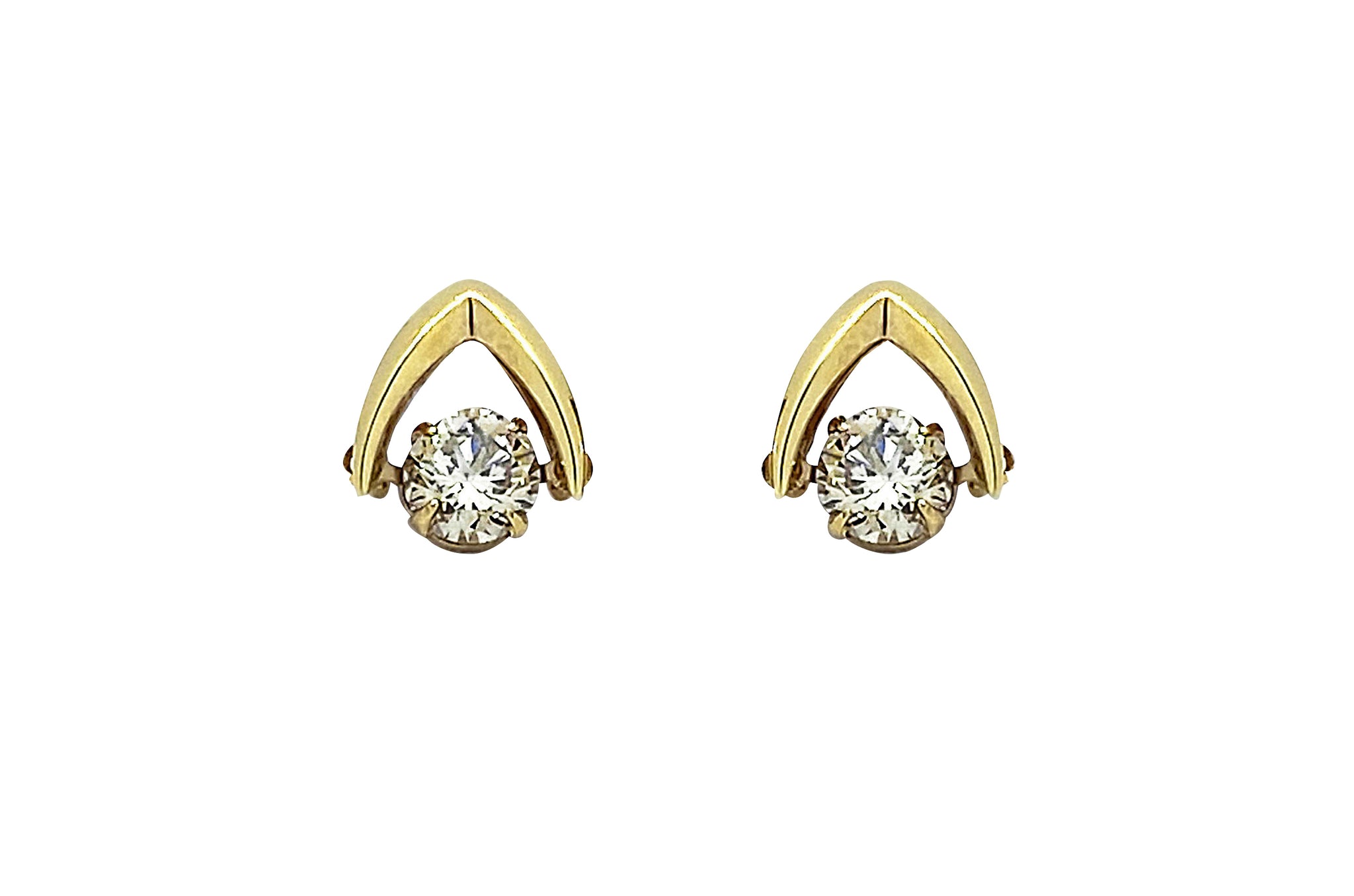 Brown Diamond K18PGブラウンダイヤモンドピアス (NO.303196)